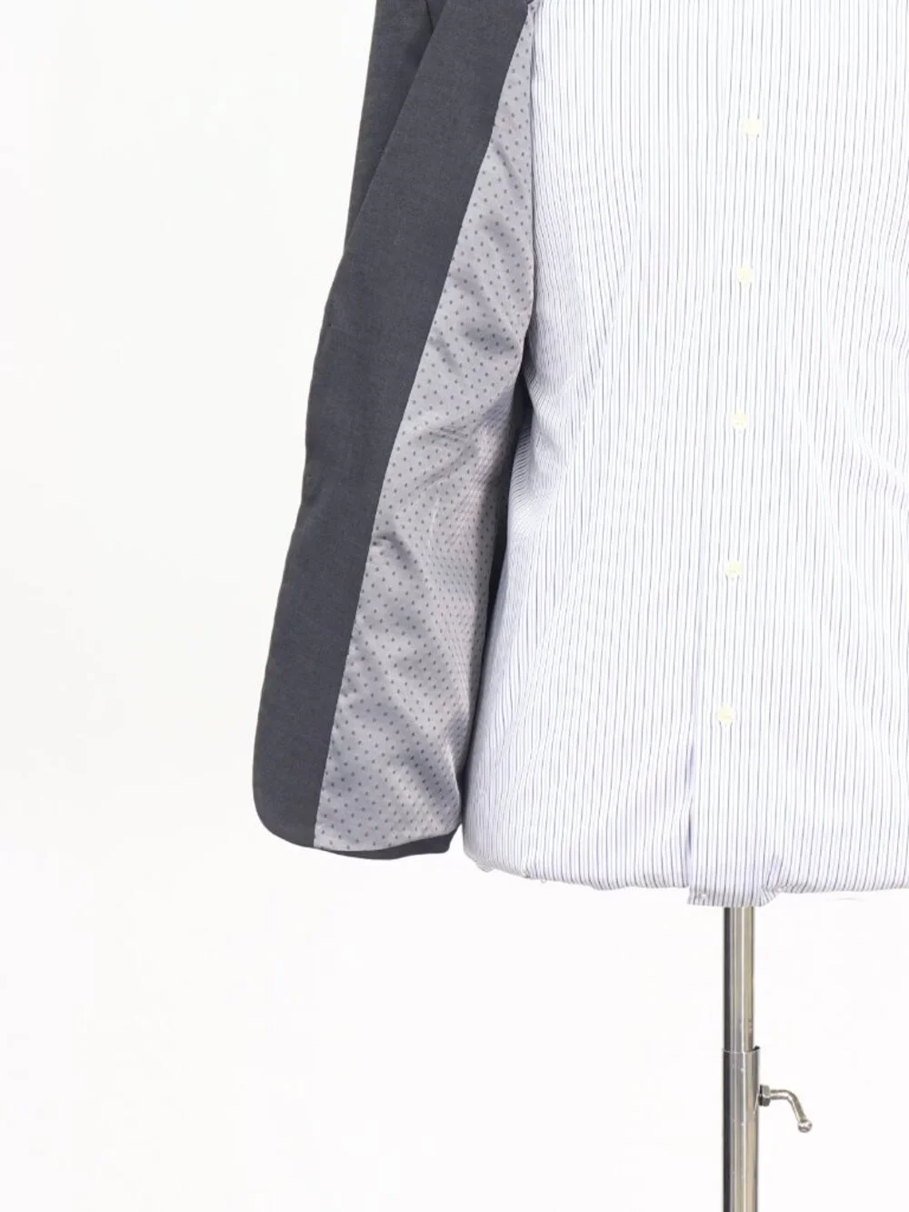 Express 36S Gray Blazer Sport Coat Jacket 2-Button Solid W867
